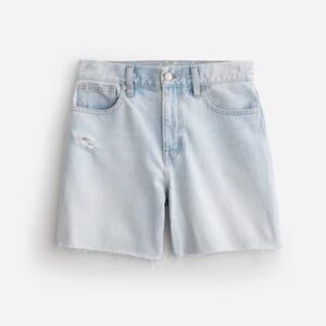 Madewell '90s Mid-Length Jean Short in Pearlman Wash‎ Size 32 Women’s Raw Hem